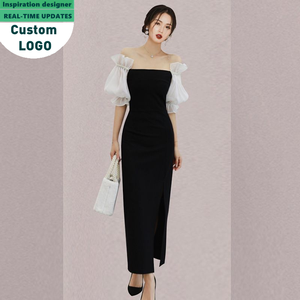 Nouvelle Robe Élégante et Féminine à Col Carré Asymétrique, Coupe Ajustée, Collection Automne 2025 – Design Original et Tendance - Product Image 4