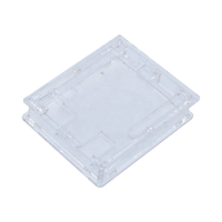 Boîtier transparent ABS + acrylique noir pour carte CH340 Atmega328P R3-Boîtier de protection avec découpes et vis précises (lot de 2)
