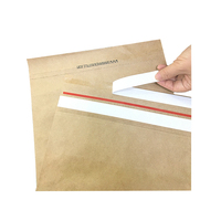 Enveloppes en papier élastiques avec Logo personnalisé, lot de 50, sacs d'emballage en carton Kraft imperméable à Surface d'huile, pour la livraison et l'emballage