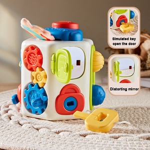 Jouet d'activités sensorielles Montessori pour bébés, cube d'apprentissage précoce pour les tout-petits, pour l'entraînement de la motricité <span class=keywords><strong>fine</strong></span> - Product Image 3