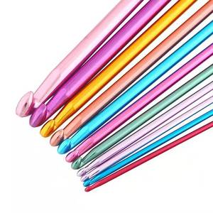 Juego de ganchos de <span class=keywords><strong>ganchillo</strong></span> afganos tunecinos de 11 piezas de alta calidad, agujas de tejer de aluminio en tamaños de 2,0-8,0mm para costura - Product Image 2