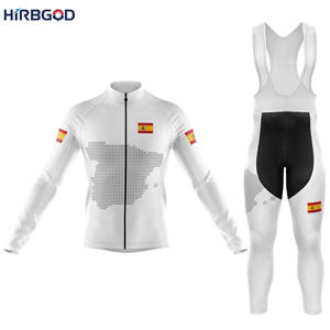 HIRBGOD <span class=keywords><strong>hiver</strong></span> espagne hommes ensemble de vêtements de vélo minimalisme valeur et confort maillot de cyclisme vélo vêtements costume décontracté vélo <span class=keywords><strong>tenue</strong></span> Kit - Product Image 3