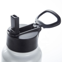 Gobelet à sublimation vierge à large ouverture en acier inoxydable 304, bouteille d'eau isolée sous vide avec paille, poignée portable, écologique