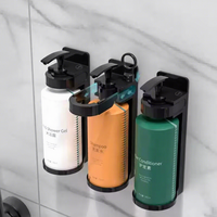 Distributeur mural de savon shampoing après-shampooing en plastique ABS de style moderne pour salle de bain pour hôtel en blanc vert orange