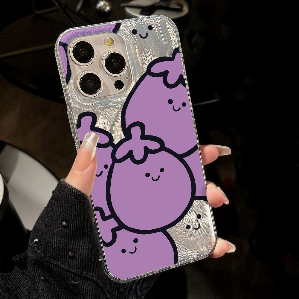 Cute purple eggplant