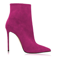 Bottines Personnalisées Femme 2025 à Bout Pointu, Design Daim PU, Chaussures d'Hiver avec Dessus Imperméable et Semelle Caoutchouc pour la Saison d'Automne