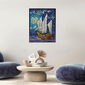 Peinture Diamant DIY sur Toile Courte à Thème Marin, Qualité Supérieure, Vente en Gros, Prix Usine, <span class=keywords><strong>Livraison</strong></span> Directe, <span class=keywords><strong>Livraison</strong></span> <span class=keywords><strong>Rapide</strong></span> - Product Image 2