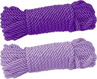 Cordon torsadé en polyester tressé doux enduit de 8 mm, haute ténacité, pour la fabrication de bijoux, le macramé, l'artisanat, les textiles de maison, les vêtements, les sacs à cordon
