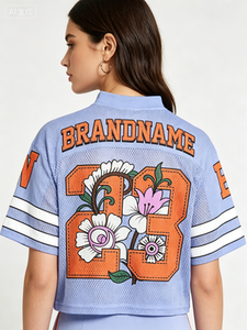 Ensemble deux pièces pour femme, style streetwear, avec motif numérique de baseball de haute qualité, comprenant un t-shirt à manches courtes et un short, collection 2026 - Product Image 6