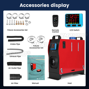 Hcalory All in One 5-8KW 12V 2KW Car Heating Diesels Air Parking Heater+New LCD Switch <b>Remote</b> <b>Control</b> for Car Truck <b>Bus</b> Garage - Product Image 2