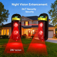 Alarme à faisceau IR longue portée 3 faisceaux 50-250m Détection 360° ABS Wi-Fi Sécurité extérieure pour murs et clôtures