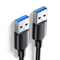 Cable USB 3.0 Macho a Macho de 3 pies, Cable USB a USB con Conector Chapado en Oro para Carcasas de Disco Duro, Reproductor de DVD, Enfriador de Portátil