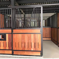 Stalle de cheval enduite de poudre de cage d'animal en bambou portative pour la boîte de cheval facile à déplacer stable de cheval