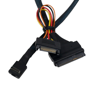 Cáp Dữ Liệu Mở Rộng SFF-8611 <span class=keywords><strong>Mini</strong></span> Sang SATA 15pin Male SAS 7 + 7 + 15pin Với Đầu Nối Nguồn Sata Cho Máy Tính Máy Tính Để Bàn - Product Image 3