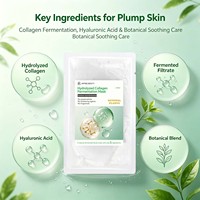 Masque facial en feuille JMFREE en collagène naturel de fermentation microbienne, raffermissant, hydratant et nourrissant, vente en gros OEM/ODM