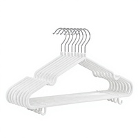 Cintres en métal floqués PVC pour adultes, antidérapants, idéaux pour les magasins de vêtements et les nettoyages à sec