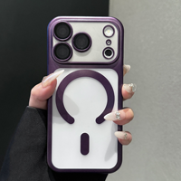Coque de téléphone à protection intégrale pour objectif d'appareil photo, compatible iPhone 18 Pro, 17, 16, 15, 14, 13, 12 Pro Plus, finition mate électroplaquée