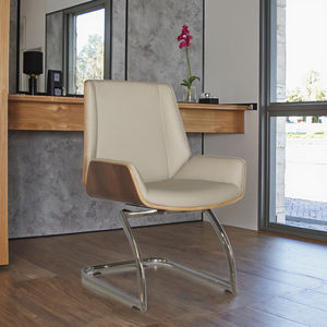 Cadeira Executiva Moderna em Couro Profissional com Juntas Reforçadas em Aço para Salões Comerciais - Product Image 6