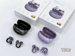 Auricolari W18 con Clip per Orecchio, Traduzione AI in Tempo Reale, BT 5.4, Cuffie True Wireless a Conduzione Aerea, Riduzione del Rumore, Auricolari Open Ear - Product Image 6