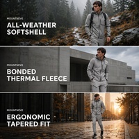 Ensemble veste et pantalon à capuche unisexe, imperméable, coupe-vent, multi-poches, logo personnalisé, conception OEM ODM, vêtements de cyclisme d'extérieur