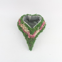 Jardinières en rotin Moss Heart, carrées et rondes, kit de pots de fleurs pour la maison et le jardin