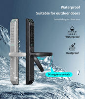 Serrure de porte intelligente étroite biométrique à empreinte digitale TTLOCK TUYA, étanche IP65, avec clavier physique, vente en gros, OEM/ODM