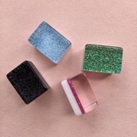 Tuiles de Mahjong chinoises en acrylique pailleté avec sous-écriture anglaise, 144 + 4 tuiles, avec indication de la direction du vent et règles, vente en gros