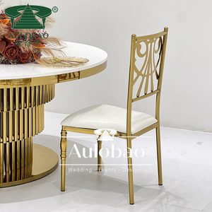 Wholesale Modern Adjustable Outdoor Stackable Stainless Steel Banquet Dining <b>Chairs</b> for Wedding and Hotel Events - Product Image 5