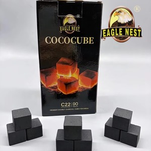 Carbón de Coco <span class=keywords><strong>EAGLE</strong></span> <span class=keywords><strong>NEST</strong></span> 22MM COCOCUBE 100% Natural, Bajo en Cenizas, Alto Calor, Carbón para Hookah en Cubos de Cáscara de Coco - Product Image 1
