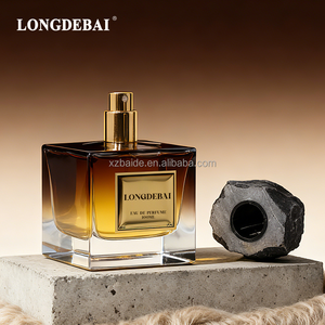 Botella de Perfume de Vidrio Cuadrada Transparente Vacía de 30ml 50ml 100ml con Pulverizador de Bomba y Piedra de Jade, con Caja de Regalo, Personalizable, Superventas - Product Image 4