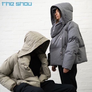 Veste d'hiver à capuche coupe-vent avec logo personnalisé pour homme, veste d'extérieur épaisse en duvet pour homme, veste matelassée <span class=keywords><strong>Trap</strong></span> <span class=keywords><strong>Star</strong></span> avec capuche - Product Image 1