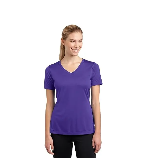 나만의 브랜드 무료 맞춤 디자인 여성용 폴리에스터 티셔츠 180 그램 승화 스포츠 슬림 핏 티셔츠 만들기
