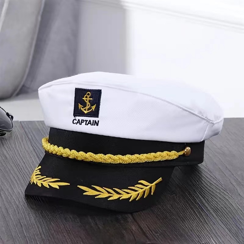 thumbnail image 2 of Captain Costume Hat & Sunglasses Set – Nautical Sailor Dress-Up For Parties, Halloween (Multi-Color, Large) 2 of 11