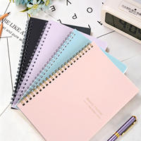 Carnet à spirales avec couverture en PP mat couleur macaron, agenda hebdomadaire, mémo quotidien, agenda, journal pour le bureau, les affaires et l'écriture