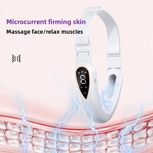 Reductor de mentón doble Masajeador de elevación facial V-Line Lift up Belt 3 Color Light Face Adelgazamiento Masajeador de vibración - Product Image 4