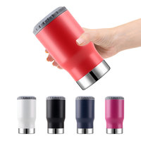 Refroidisseur de canettes 4-en-1 en acier inoxydable de 12 oz, isolé sous vide, blanc, vierge, pour sublimation, avec couvercle, pour bière, personnalisable avec logo