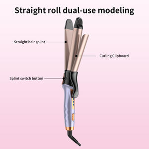 Fer à friser portable à <span class=keywords><strong>long</strong></span> baril avec longue pince Lisseur et bigoudi professionnel 2 en 1 pour femmes Best-seller - Product Image 5