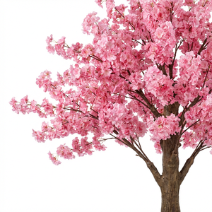 Arbre artificiel de <span class=keywords><strong>cerisier</strong></span> réaliste de luxe de 2,4 m, grand arbre floral <span class=keywords><strong>en</strong></span> soie rose/blanc avec tronc <span class=keywords><strong>en</strong></span> bois naturel pour décoration de mariage - Product Image 6