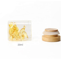 Botol Kaca Diameter 37mm Kapasitas 40ml Dengan Tutup Bambu, Botol Penyimpanan Aman Untuk Makanan, Promo Hot Sale