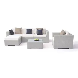 Modernes 7-Sitzer-Luxus-Ecksofa-Set Stoff geteiltes Sofa-Bett Couch mit luxuriösem geformtem Wohnzimmer Outdoor Heimmöbel