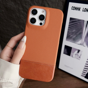 NUEVA Funda Magnética de Tela y Cuero para <span class=keywords><strong>iPhone</strong></span> 17 Pro Max 16 15 <span class=keywords><strong>14</strong></span> <span class=keywords><strong>13</strong></span> Plus, Diseño Colorblock, Carga Magnética, Antigolpes - Product Image 2