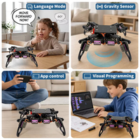 Zetok SR03 Robot Araña Cuadrúpedo Biónico Inteligente Educativo con ESP8266 para Programación, Kit de Aprendizaje STEM, Edad 8+