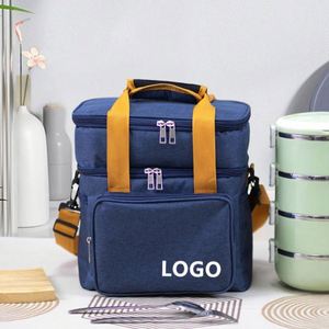 Reusable Box <b>Lunch</b> Office Hiking Leakproof Cooler Tote <b>Bag</b> <b>With</b> Adjustable Shoulder <b>Strap</b> for Adult Gift - Product Image 1