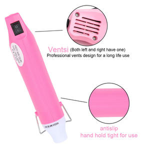 Pistola <span class=keywords><strong>de</strong></span> Aire Caliente Rosa <span class=keywords><strong>de</strong></span> 110V Estándar Estadounidense - Agarre Antideslizante Herramienta <span class=keywords><strong>de</strong></span> 300W para Hacer Velas y Repujado - Product Image 4