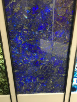 Panneau mural en marbre bleu translucide en pierre précieuse bleue de luxe, carrelage en marbre lapis-lazuli, dalle de marbre lapis-lazuli pour la décoration intérieure