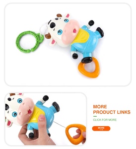 Đồ Chơi Dây Kéo Bò Động Vật Đáng Yêu Âm Thanh Tinh Khiết Chuông Treo Giường Cho Bé - Product Image 3