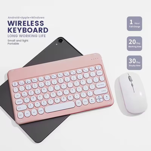 Lvkidron 10 inch có thể sạc lại <span class=keywords><strong>Slim</strong></span> <span class=keywords><strong>Bluetooth</strong></span> bàn phím và chuột combos teclado cho máy tính bảng không dây Android IOS Win - Product Image 3