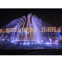 Optimum Show - Sistema de Bomba de Agua SS 304 para Fuentes de Agua con Jets Danzantes y Control DMX, Luces RGB, Decoración Circular para Supermercados, 2 Años de Garantía