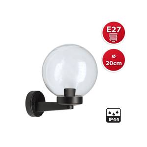 Lámpara de Pared para Exteriores Velamp Sph206p, 200 mm, Casquillo E27, Difusor Transparente de Policarbonato, Impermeable, para Jardín - Product Image 2