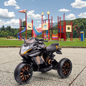 Coche eléctrico para niños de tres ruedas unisex barato al por mayor, motocicleta eléctrica, paseo con batería de <span class=keywords><strong>2</strong></span> a 5 años con música - Product Image 1
